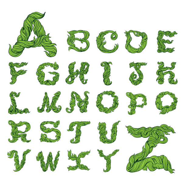 Letter alphabet hand draw a-z. - Wektor, obraz