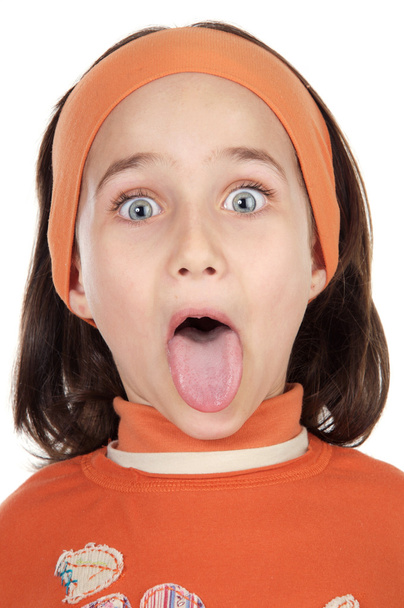 Girl sticking out her tongue - Photo, Image