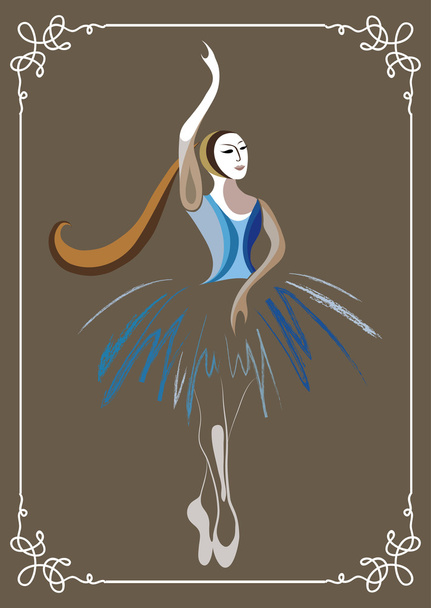 Dancing ballerina 11 - Vektor, Bild