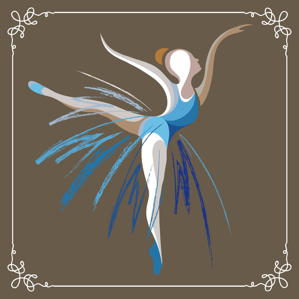 Dancing ballerina 12 - Vektör, Görsel