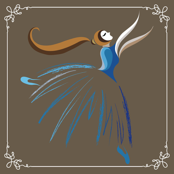 Tanzende Ballerina 18 - Vektor, Bild