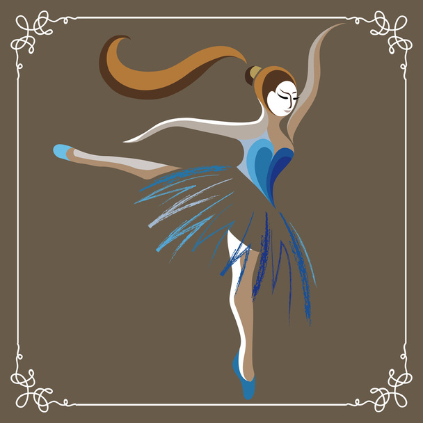 Dancing ballerina 20 - Vektör, Görsel