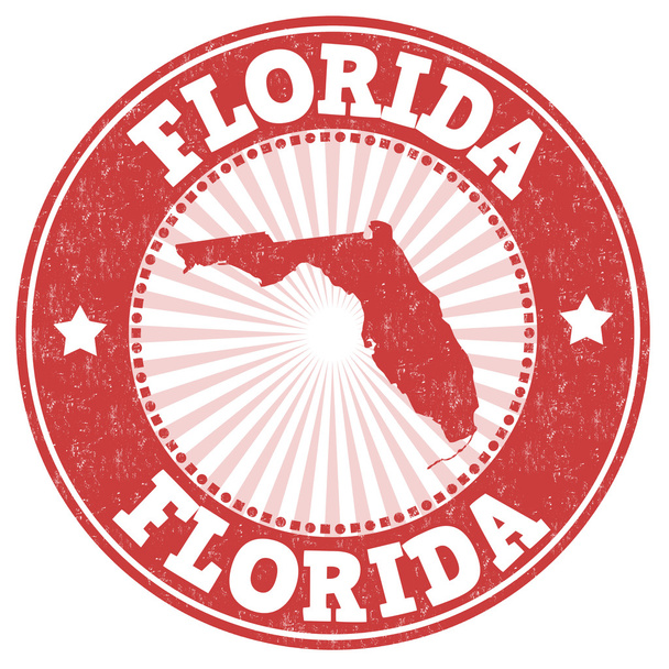 Florida grunge damgası - Vektör, Görsel