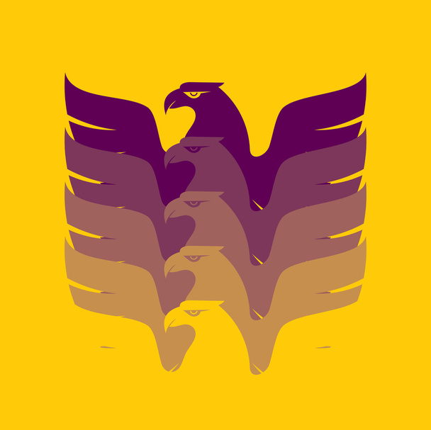 Sierlijke stijgende eagle-logo - Vector, afbeelding