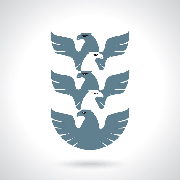 Graceful soaring eagle logo - Vector, Image