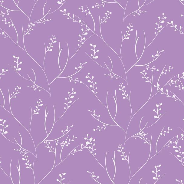 Hand drawn seamless floral pattern with folk motif - Vektör, Görsel