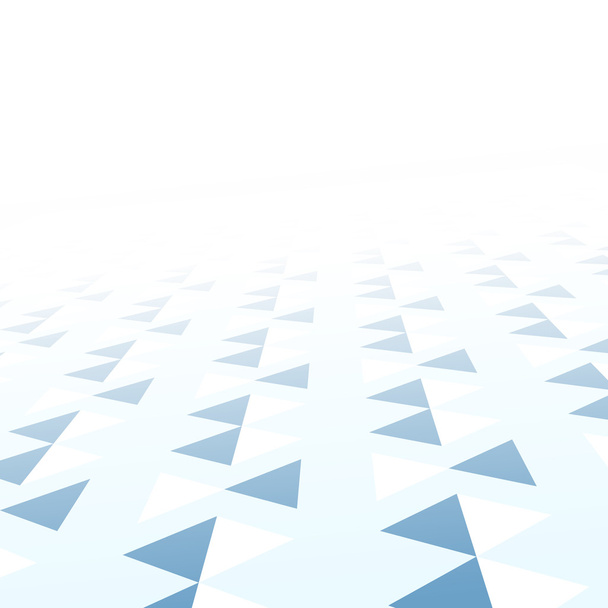 Diagonal blue triangle tile walkway texture with perspective, copy space - Vector, Image