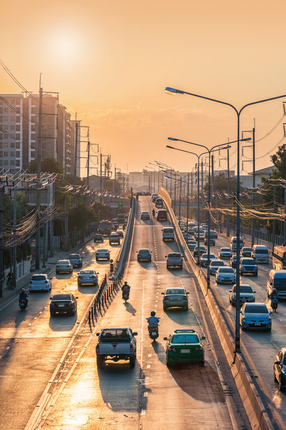 traffic in the sunrise morning - Photo, Image