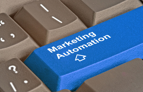 Keyboard with hot key for marketing automation - Photo, Image