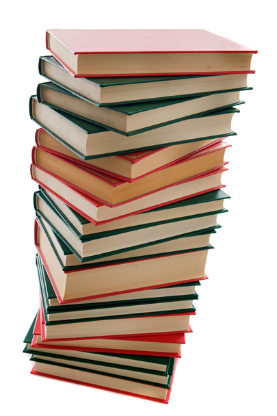 Tower of books on a white background - Photo, Image