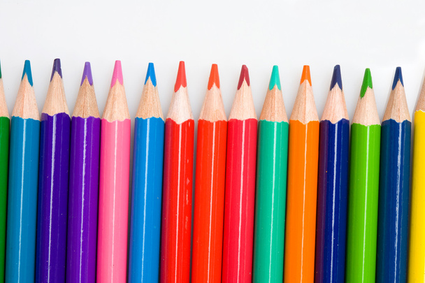 Many pencils of different colors - Φωτογραφία, εικόνα