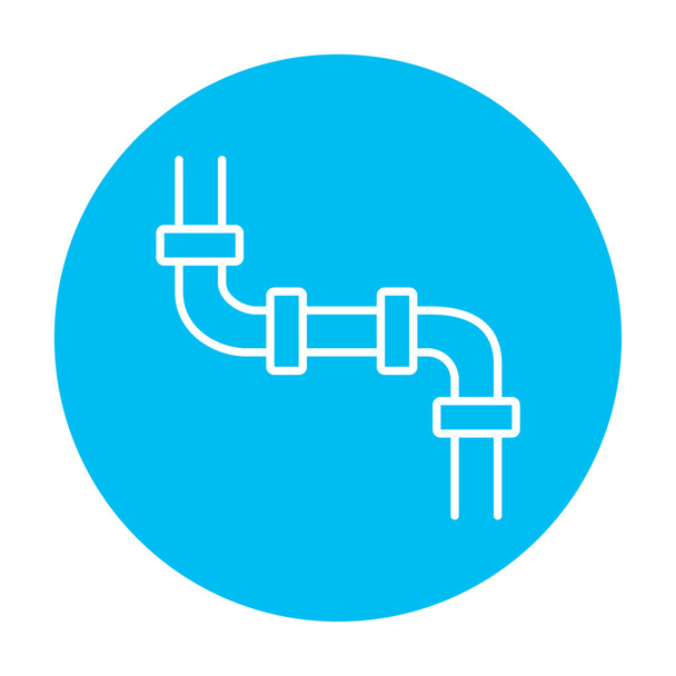 Water pipeline line icon. - Vector, imagen