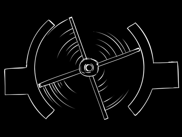 Turnstile contour sur noir
 - Vecteur, image