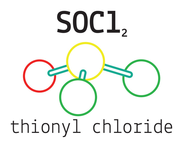 Cl2so cząsteczka chlorku tionylu - Wektor, obraz