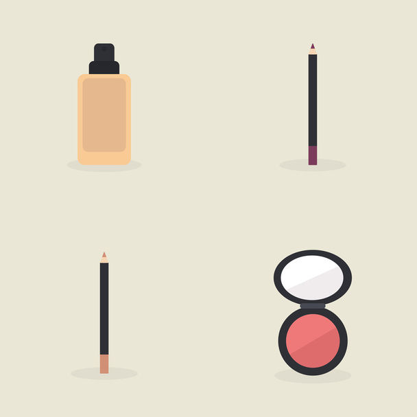 Abstract Makeup objects - Wektor, obraz