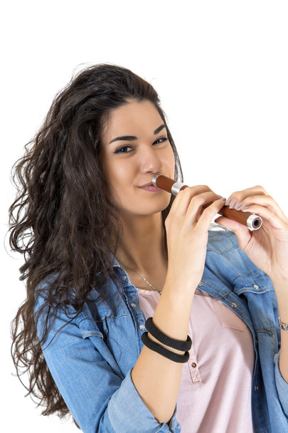 meisje spelen van de fluit - Foto, afbeelding
