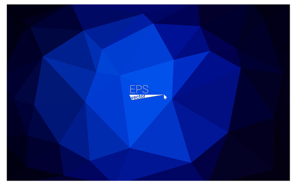 Dark blue geometric rumpled triangular low poly origami style gradient illustration graphic background. Vector polygonal design for your business. - Διάνυσμα, εικόνα