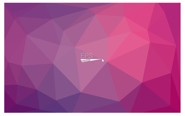 多色紫ピンク幾何学的しわくちゃ三角形の低ポリ折り紙スタイル グラデーション図グラフィックの背景です。あなたのビジネスのためのベクトル多角形設計. - ベクター画像