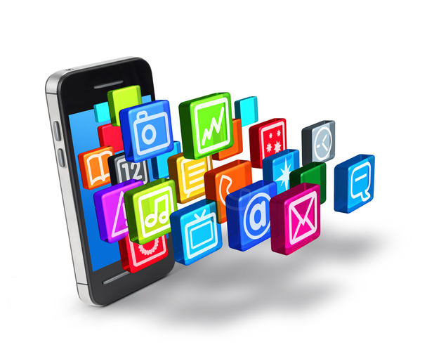 Smartphone applications icon symbols - Photo, Image