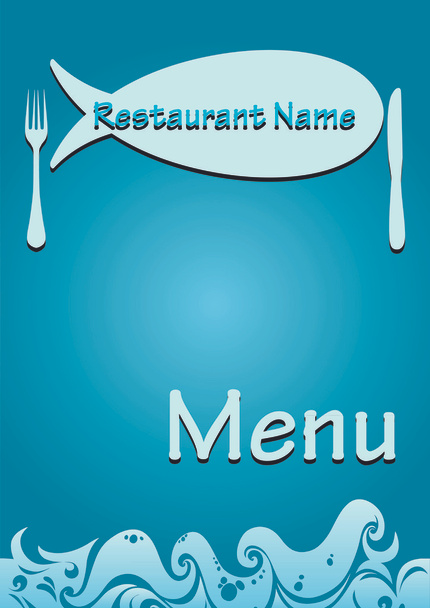 Vector restaurant fish menu - Διάνυσμα, εικόνα