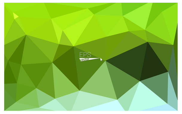 grüne geometrische zerrumpelte dreieckige Low-Poly-Origami-Stil Farbverlauf Illustration grafischer Hintergrund. Vektor-polygonales Design für Ihr Unternehmen. - Vektor, Bild