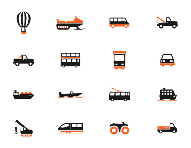 Transportation simply icons - Vector, Image
