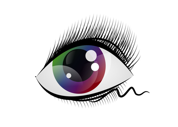 Colorful eye illustration - Photo, Image