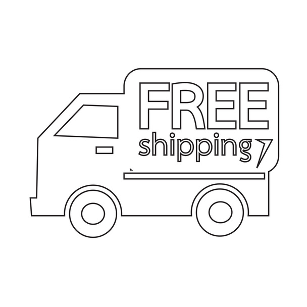 Free shipping icon symbol Illustration design - Vector, Image