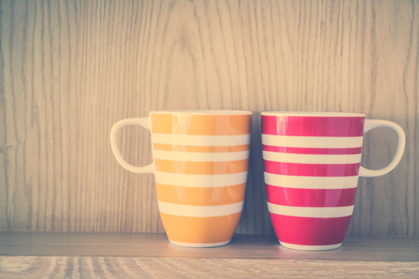 Coloridas tazas de café
 - Foto, imagen