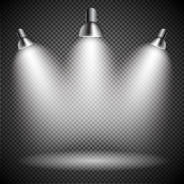 Bright with Lighting Spotlights Lamp - Vector, Image