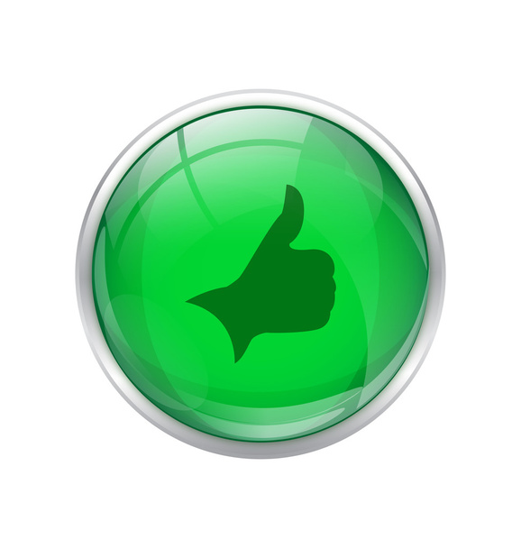 Zelené pravé tlačítko - Vektor, obrázek