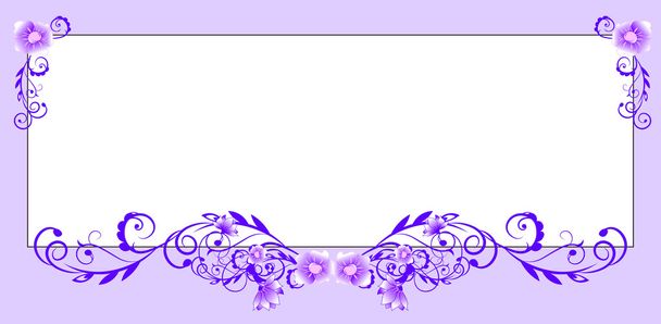 frame decorated with flowers - Vecteur, image