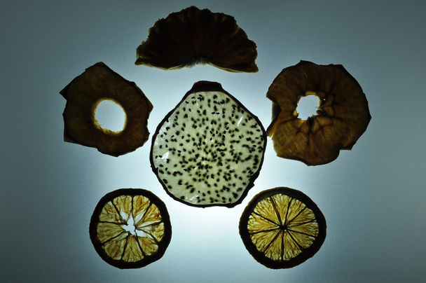 Silhouette dried fruits - Photo, Image