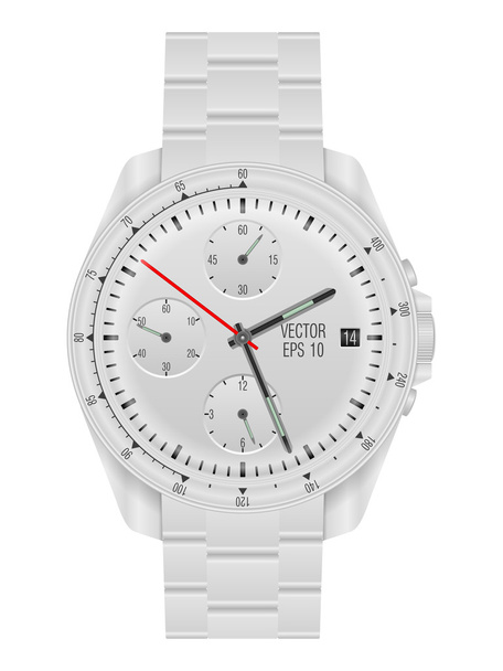 Wristwatch on white - ベクター画像