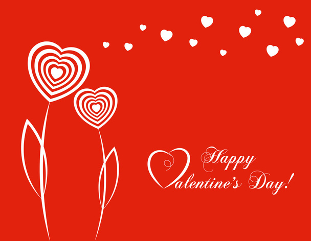 Banner para carteles de diseño o invitaciones en el Día de San Valentín con el símbolo de corazones más lindos como flores abstractas y título. Ilustración vectorial
. - Vector, imagen
