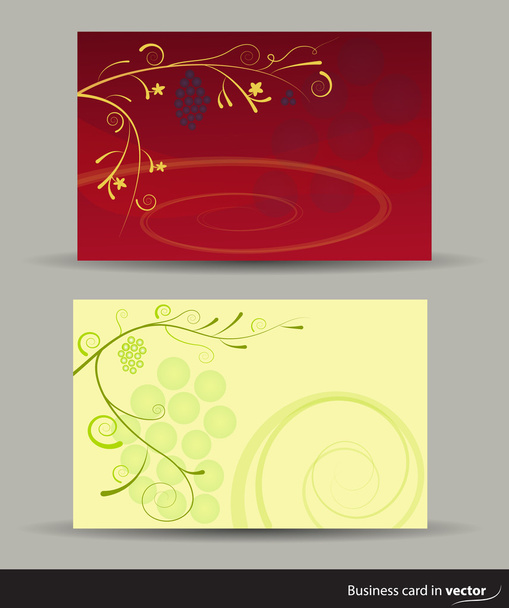 Tarjetas de vino en dos versiones
 - Vector, Imagen