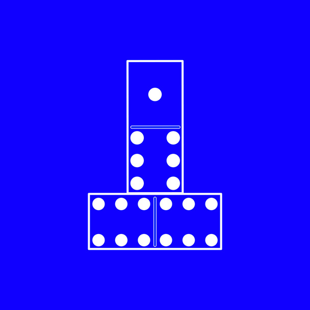 domino icon outline - Vector, Image