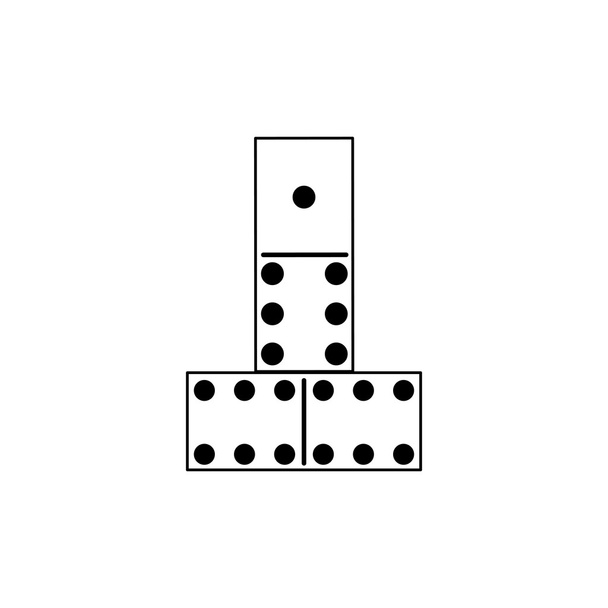 domino icon black - Vector, Image