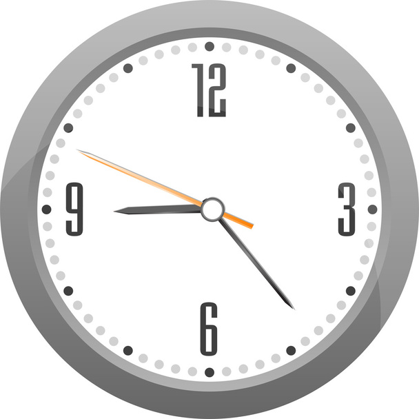 Vector gray clock - Vetor, Imagem