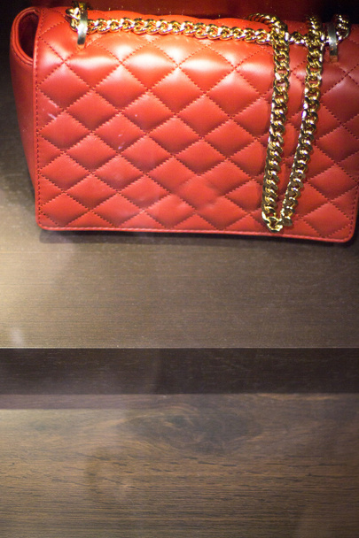 Handbag in fashion store shop window - Photo, Image