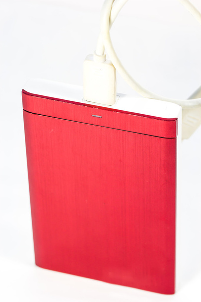 Red external hard drive - Photo, Image