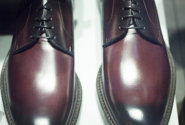 Men's leather formal shoes in store - Photo, Image