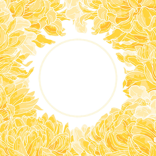 Floral frame with chrysanthemum - ベクター画像