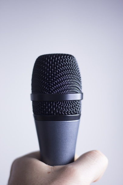 Professional microphone held in hand - Photo, Image