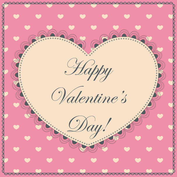 Happy Valentine day vintage - Vector, Imagen