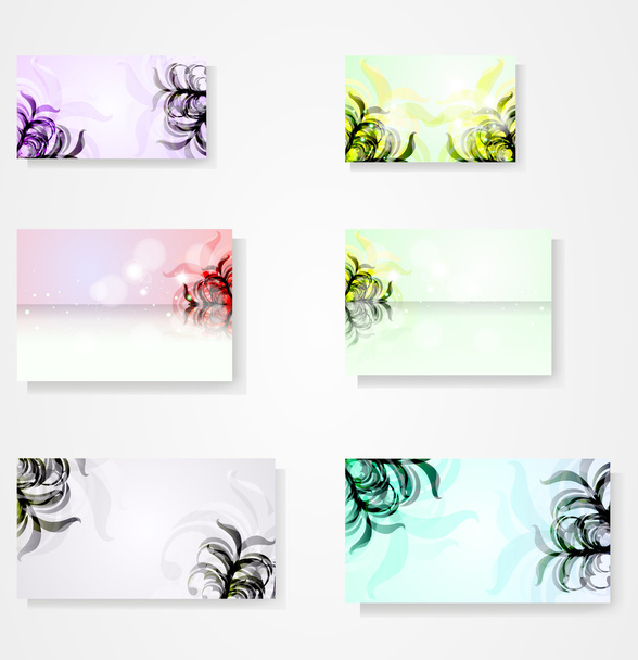 Set for floral vector background - Вектор,изображение