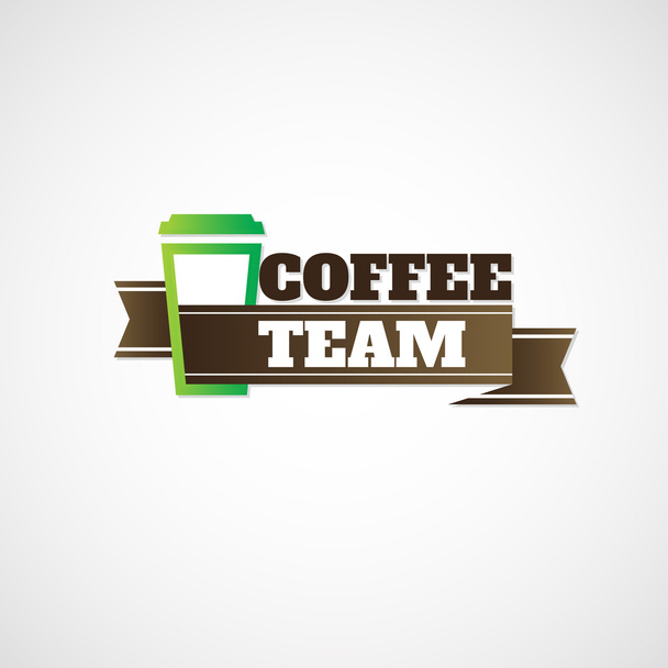 Kahve Team.Logo, bir ara, v2. - Vektör, Görsel