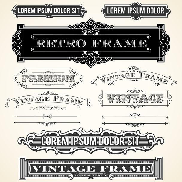 Vintage Labels and Ornaments - Vector, Imagen