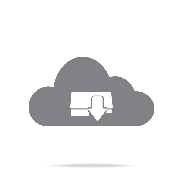 Cloud computing pictogram van business service - Vector, afbeelding