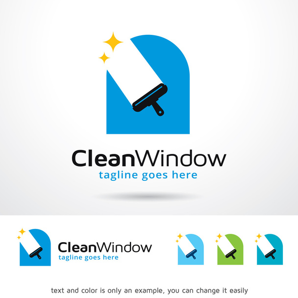 Temiz pencere Logo şablonu tasarlamak vektör - Vektör, Görsel